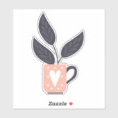 Eenvoudig modern plant pastel sticker (Vel)