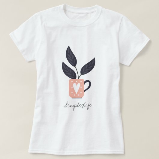 Eenvoudig modern plant pastel t-shirt (Design voorkant)