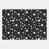 Eenvoudig Modern Platinum Zilver Grijs Polka Dot Inpakpapier Vel (Voorkant 2)