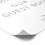 Eenvoudig modern pony-teken ons gastenboekbord poster (Hoek)