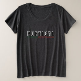 Eenvoudig Modern Portugal Art Letter Vlag Souvenir Grote Maat T-shirt