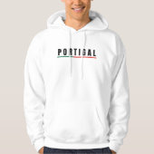 Eenvoudig Modern Portugal Art Letter Vlag Souvenir Hoodie (Voorkant)