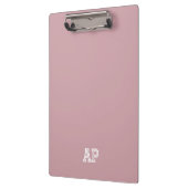 Eenvoudig Modern Preppy Monogram Beginletters Roze Klembord (Links)