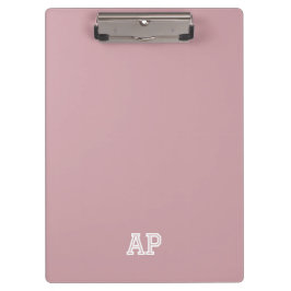 Eenvoudig Modern Preppy Monogram Beginletters Roze Klembord