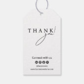 Eenvoudig Modern Prijskaartje Bedrijf Cadeaulabel (Achterkant)