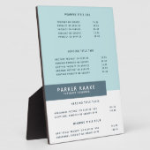 Eenvoudig modern | Prijzen en services Display Pla Fotoplaat (Zijkant)