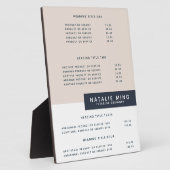 Eenvoudig modern | Prijzen en services Display Pla Fotoplaat (Zijkant)