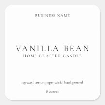 Eenvoudig, modern productlabel met standaard kaars