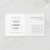 Eenvoudig Modern Professioneel Bedrijf logo Visitekaartje (Voorkant)