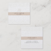 Eenvoudig modern, professioneel elegant kleurenmon vierkante visitekaartje (Voorkant / Achterkant)