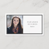 Eenvoudig modern professioneel foto visitekaartje (Voorkant)