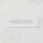 Eenvoudig modern Professioneel grijs Manuscript Mo Mini Visitekaartje (Achterkant)