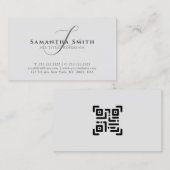 Eenvoudig modern Professioneel grijs Manuscript Mo Visitekaartje (Voorkant / Achterkant)