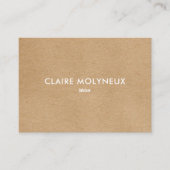 Eenvoudig modern professioneel kraft visitekaartje (Voorkant)