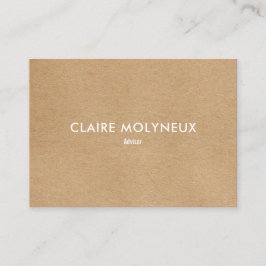 Eenvoudig modern professioneel kraft visitekaartje