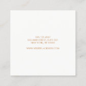 Eenvoudig modern, professioneel lavenderplein vierkante visitekaartje (Achterkant)