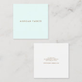 Eenvoudig Modern Professioneel Lichtblauw Vierkant Vierkante Visitekaartje (Voorkant / Achterkant)