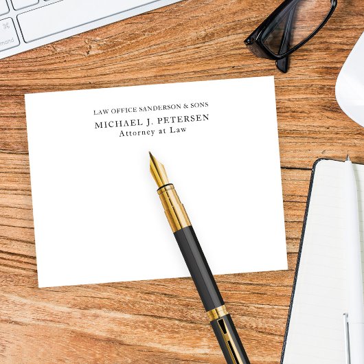 Eenvoudig modern professioneel mannen gepersonalis notitiekaartje