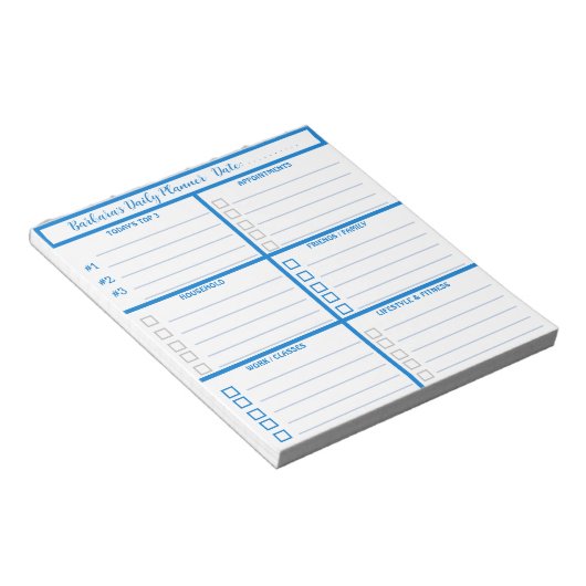 Eenvoudig modern professioneel Notitieblok voor da (Schuin)