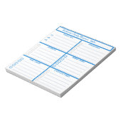 Eenvoudig modern professioneel Notitieblok voor da (Linkerzijde)