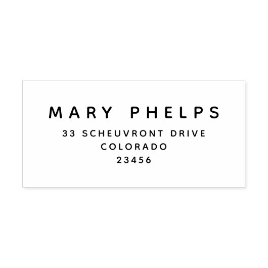 Eenvoudig modern, professioneel retouradres rubberstempel (Afrduk)