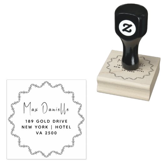 Eenvoudig modern, professioneel retouradres rubberstempel (Gestempeld)