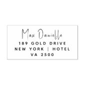 Eenvoudig modern, professioneel retouradres rubberstempel (Afrduk)