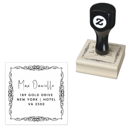 Eenvoudig modern, professioneel retouradres rubberstempel (Gestempeld)