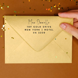 Eenvoudig modern, professioneel retouradres rubberstempel