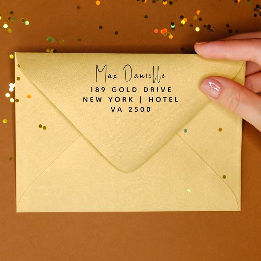 Eenvoudig modern, professioneel retouradres rubberstempel