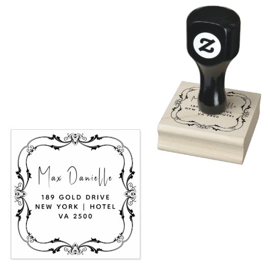 Eenvoudig modern, professioneel retouradres rubberstempel (Gestempeld)