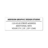 Eenvoudig modern, professioneel retouradres  zelfinktende stempel (Design)