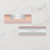 Eenvoudig, modern, professioneel Roos Gold Mini Visitekaartje (Voorkant / Achterkant)