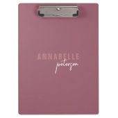 Eenvoudig modern professioneel stoffig Roos minima Klembord (Voorkant)