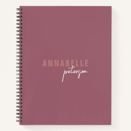 Eenvoudig modern professioneel stoffig Roos minima Notitieboek