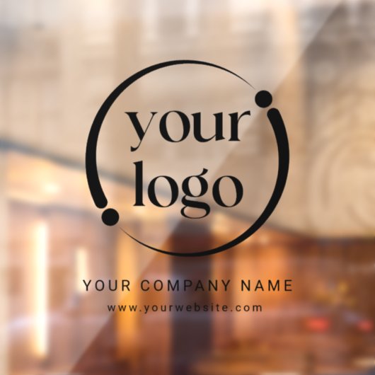 Eenvoudig Modern Professioneel Zakelijk Logo Raamsticker (Vel 2)
