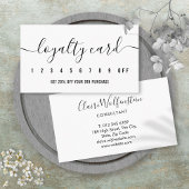 Eenvoudig Modern Professioneel Zwart en Wit Klantenkaartje