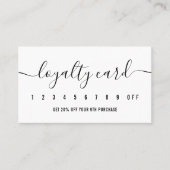 Eenvoudig Modern Professioneel Zwart en Wit Klantenkaartje (Voorkant)