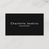 Eenvoudig Modern Professioneel Zwart Wit Visitekaartje (Voorkant)