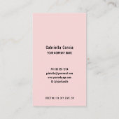 Eenvoudig Modern QR Code Logo Roze Visitekaartje (Achterkant)