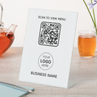 Eenvoudig Modern QR Code Menu Bedrijfsnaam & Logo