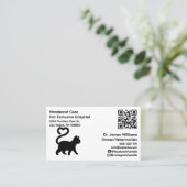 Eenvoudig, modern, QR-Code Veterinair Ziekenhuis Visitekaartje (Staand voorkant)