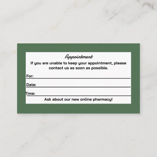 Eenvoudig, modern, QR-Code Veterinair Ziekenhuis Visitekaartje (Achterkant)