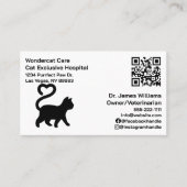 Eenvoudig, modern, QR-Code Veterinair Ziekenhuis Visitekaartje (Voorkant)