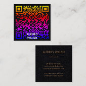 Eenvoudig modern Quar Code Square Visitekaartje (Voorkant / Achterkant)