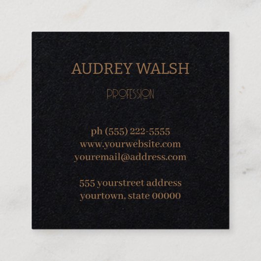 Eenvoudig modern Quar Code Square Visitekaartje (Achterkant)