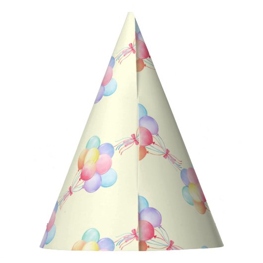 Eenvoudig Modern Rainbow Balloon verjaardagsfeestj Feesthoedjes (Achterkant)