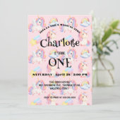 Eenvoudig Modern Rainbow eenhoorn verjaardagsfeest Save The Date (Staand voorkant)