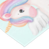 Eenvoudig Modern Rainbow eenhoorn verjaardagsfeest Tafelkleed (Gekanteld)