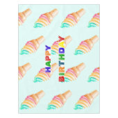 Eenvoudig Modern Rainbow ijs verjaardagsfeestje Tafelkleed (Voorkant)